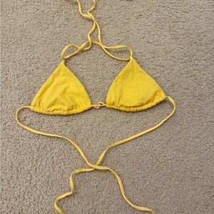Yellow Triangle Bikini Top